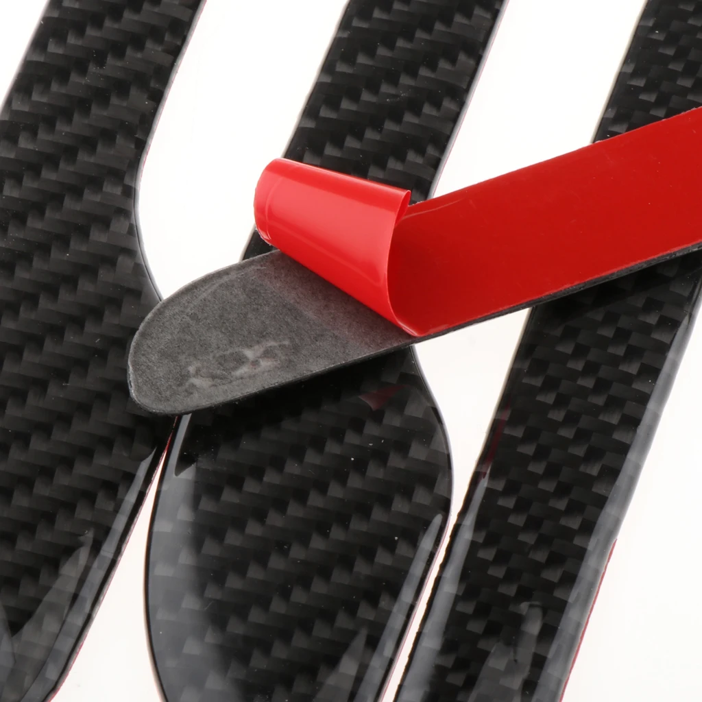 

4pcs Carbon Fiber Car Door Handle Stickers Decal Fit For Tesla Model Black