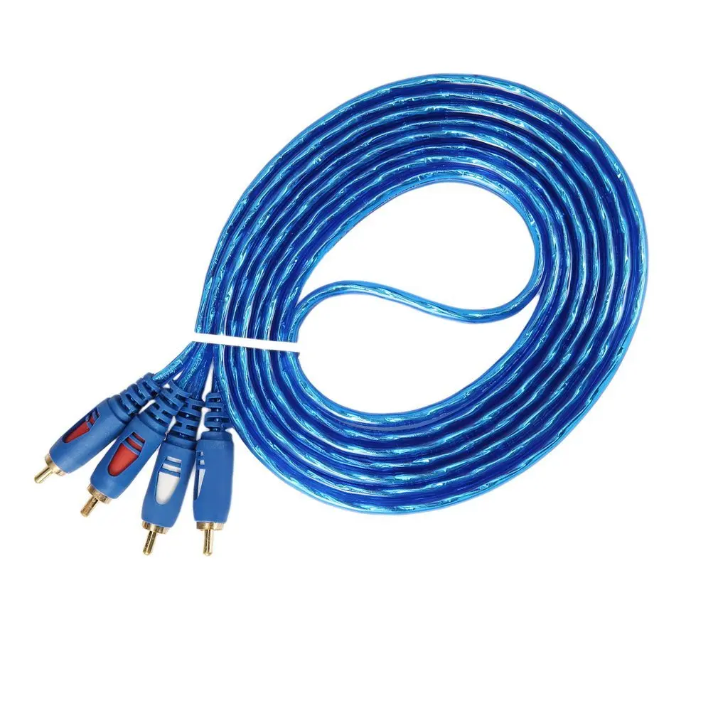 Звуковой кабель 2RCA 1 5/3/5 м устойчивый к окислению дизайнерский Штекерный КАБЕЛЬ