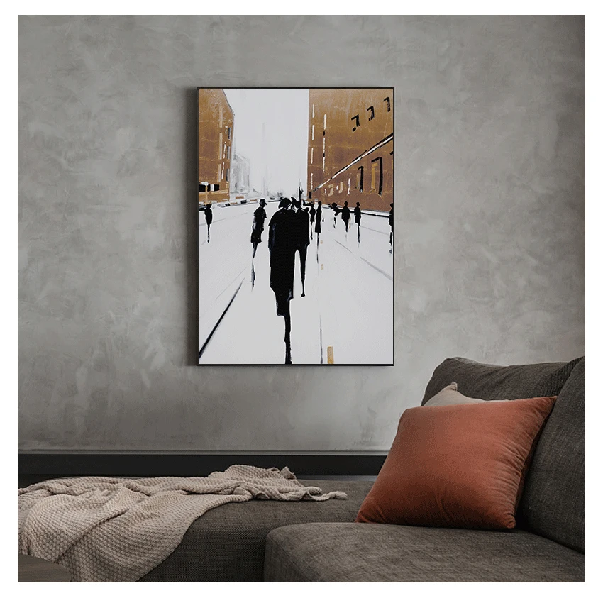 Уличная Картина на холсте абстрактный постер и печать для гостиной прохода HD