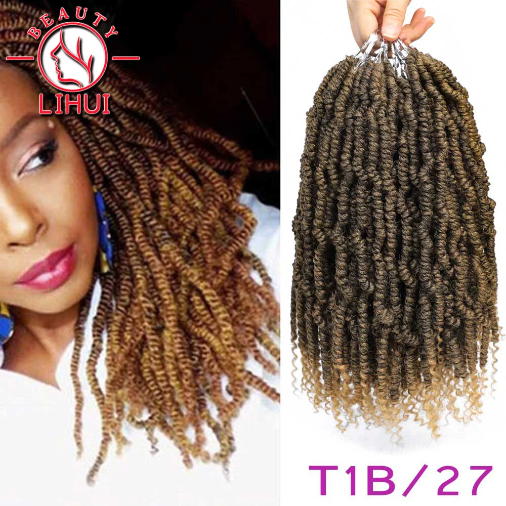 10Inch Ombre Synthetic Passion Twist Crochet Braiding Hair Pre-twisted Spring Twist Hair  Afro Bomb Twist Braids Hair Extensions