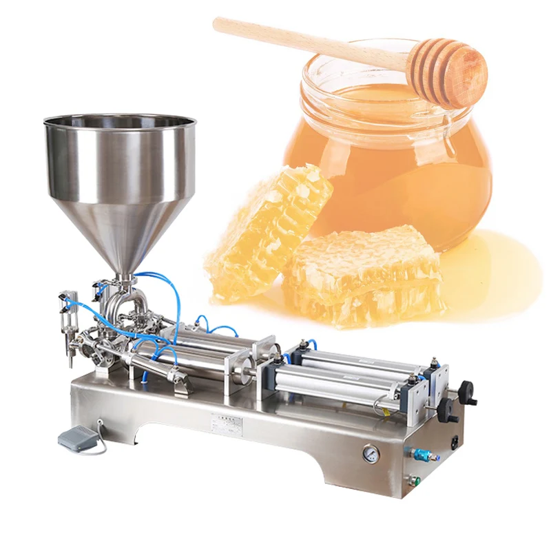 

HBLD Vertical 2 Head Paste filling machine Electric And Pneumatic For Water Drink Filler Small Packer
