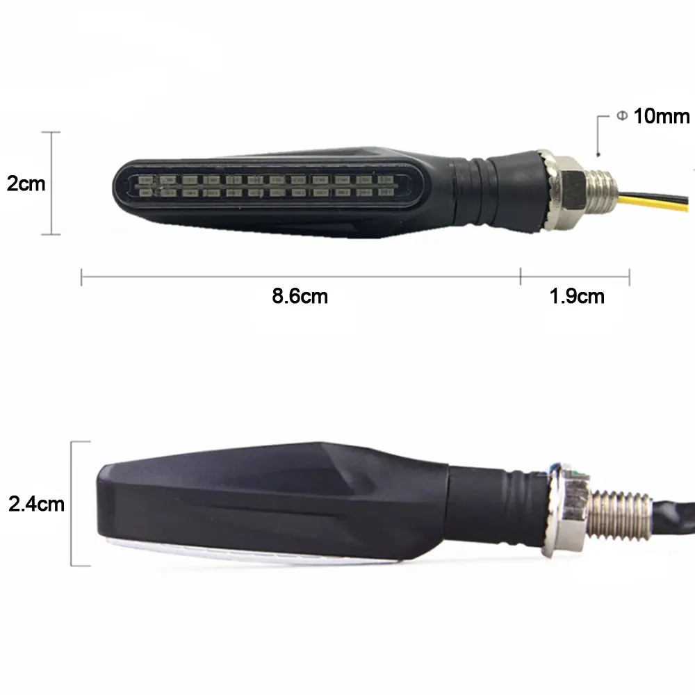 

4pcs Universal Flowing Water Flicker LED Motorcycle Turn Signal Indicators Blinkers Flexible Bendable Amber Light Lamp