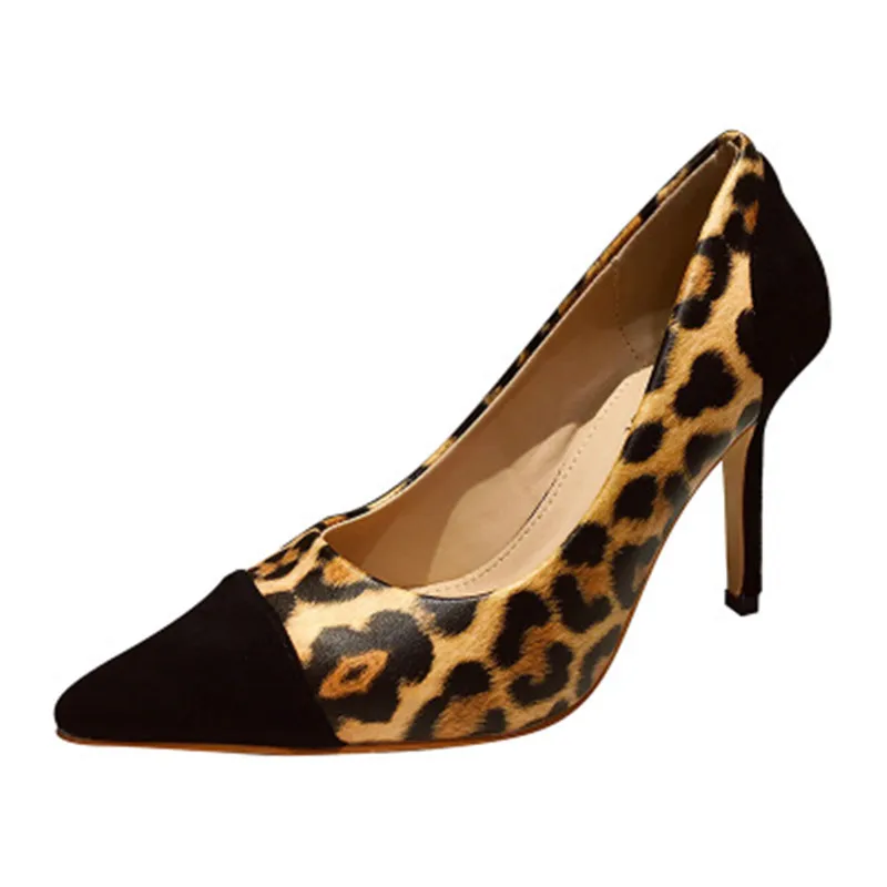 Женская обувь весна 2020 новые модные леопардовая расцветка цветные шитье ткань