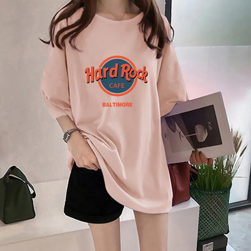 Shellsuning женская футболка 2020 с буквенным принтом круглым вырезом свободная