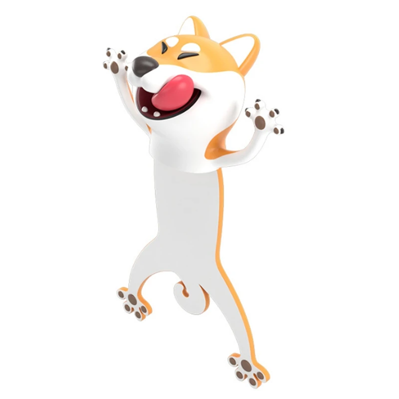 

Funny Shiba Inu Bookmarks for Kids Cartoon Animal Book Markers Squashed Novelty Creative Cute Stationery Wacky Bookmark