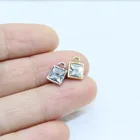 Eruifa 10 шт 8 мм прямоугольные Стразы монета ожерелье из цинкового сплава, серьги, браслет, ювелирные изделия DIY ручной работы 3 Цвета