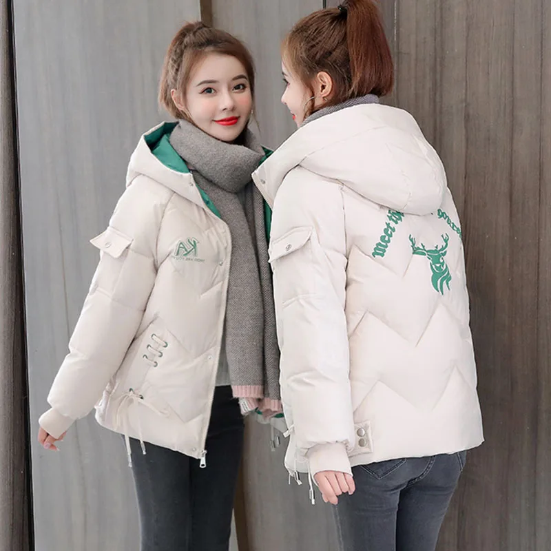 Women's Coat Hooded Parkas 2022 New Winter Jacket Down Cotton Padded Jacket Coat Warm Thick Parka Female Overcoat Outwear