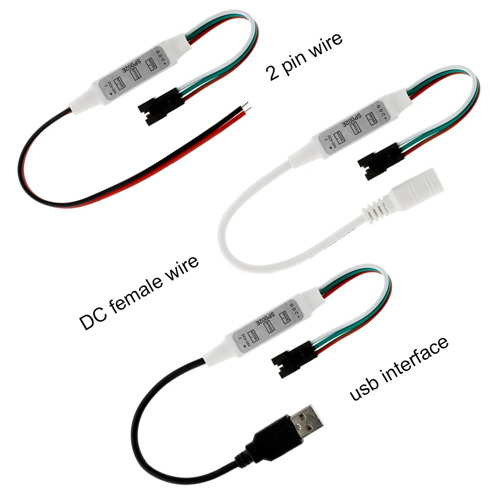 Мини светодиодный контроллер 5 24 В постоянного тока SP002E WS2812B WS2811 WS2812 SK6812 RGB LED