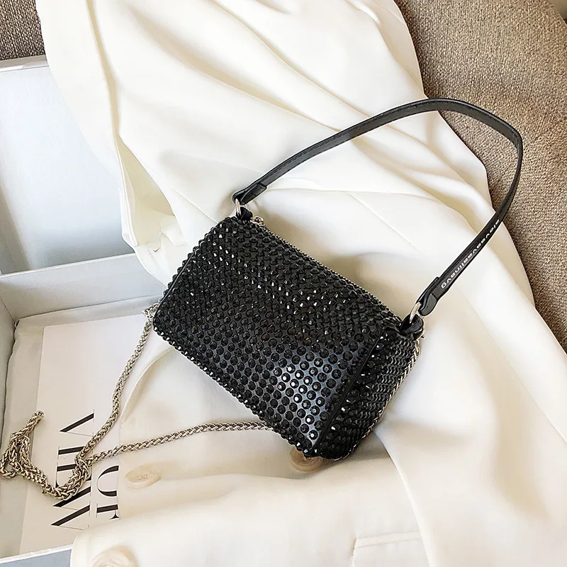 

2020 HOT Diamond Hobo Bag Women Handbag Clutch Fashion Vintage Shoudler Handbag Hobos Diamond designer bag satchels