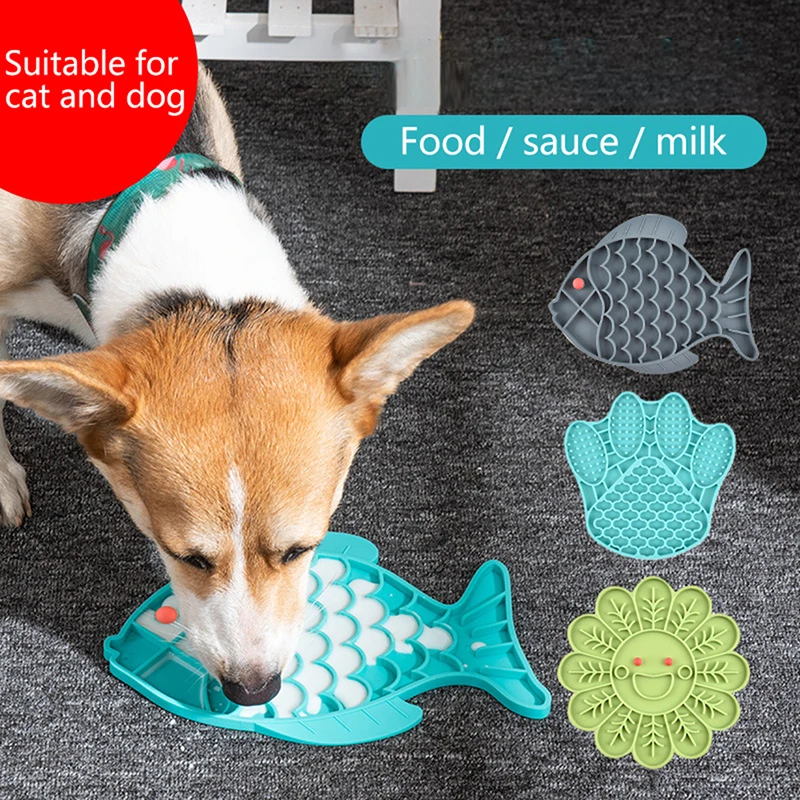 

Fish Shape Silicone Bowl Dog Lick Mat Slow Feeding Food Bowl For Small Medium Dogs Puppy Cat Treat Feeder Dispenser Pet Supplies