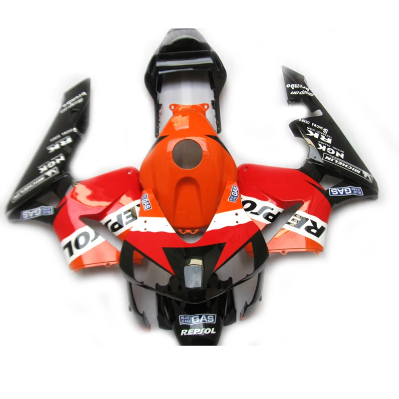 

Комплект обтекателей под заказ для Honda CBR600RR 2003 2004 CBR 600 RR 03 04 оранжевого и черного цветов, Обтекатели для кузова SZ12