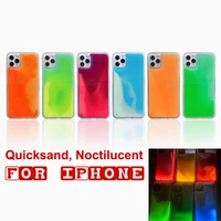 quicksand phone case for iphone xs max xr 8 7 se2020 plus 6 capa noctilucent phone case for iphone 11 pro 12 mini pro max x