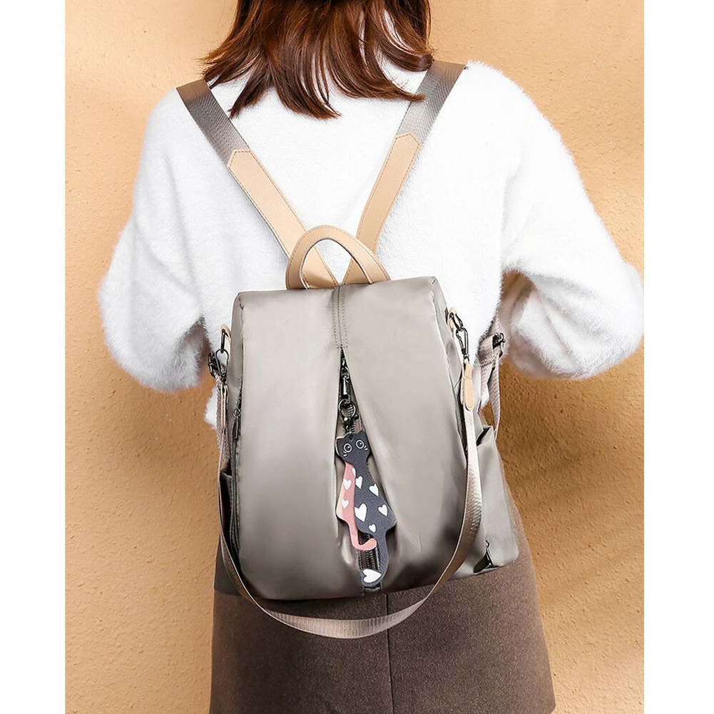 Рюкзак с защитой от кражи для женщин модный простой однотонный школьный ранец из