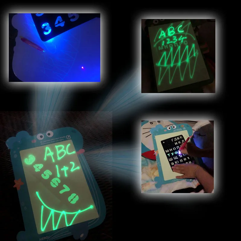A3 светодиодная светящаяся доска для рисования граффити Детский рисунок планшет
