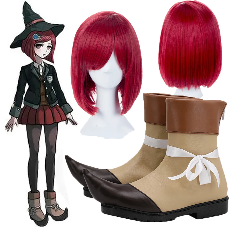 

Сапоги для косплея Danganronpa V3: убивая гармонию Himiko Yumeno, парик Himiko Yumeno, аксессуары для Хэллоуина, карнавала, вечеринки, Косплея