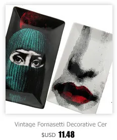 Европейская винтажная керамическая коробка для хранения Fornasetti, роскошный подарок, серьги для хранения ювелирных изделий, лоток, туалетный столик, декоративные аксессуары