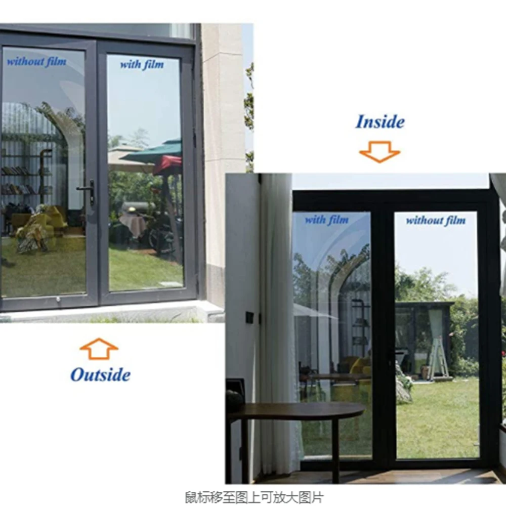 

One-way Window Mask Daytime Privacy Reflector Surface Window Mask Thermal Control Anti-UV Self-Static Adsorption Window Mask