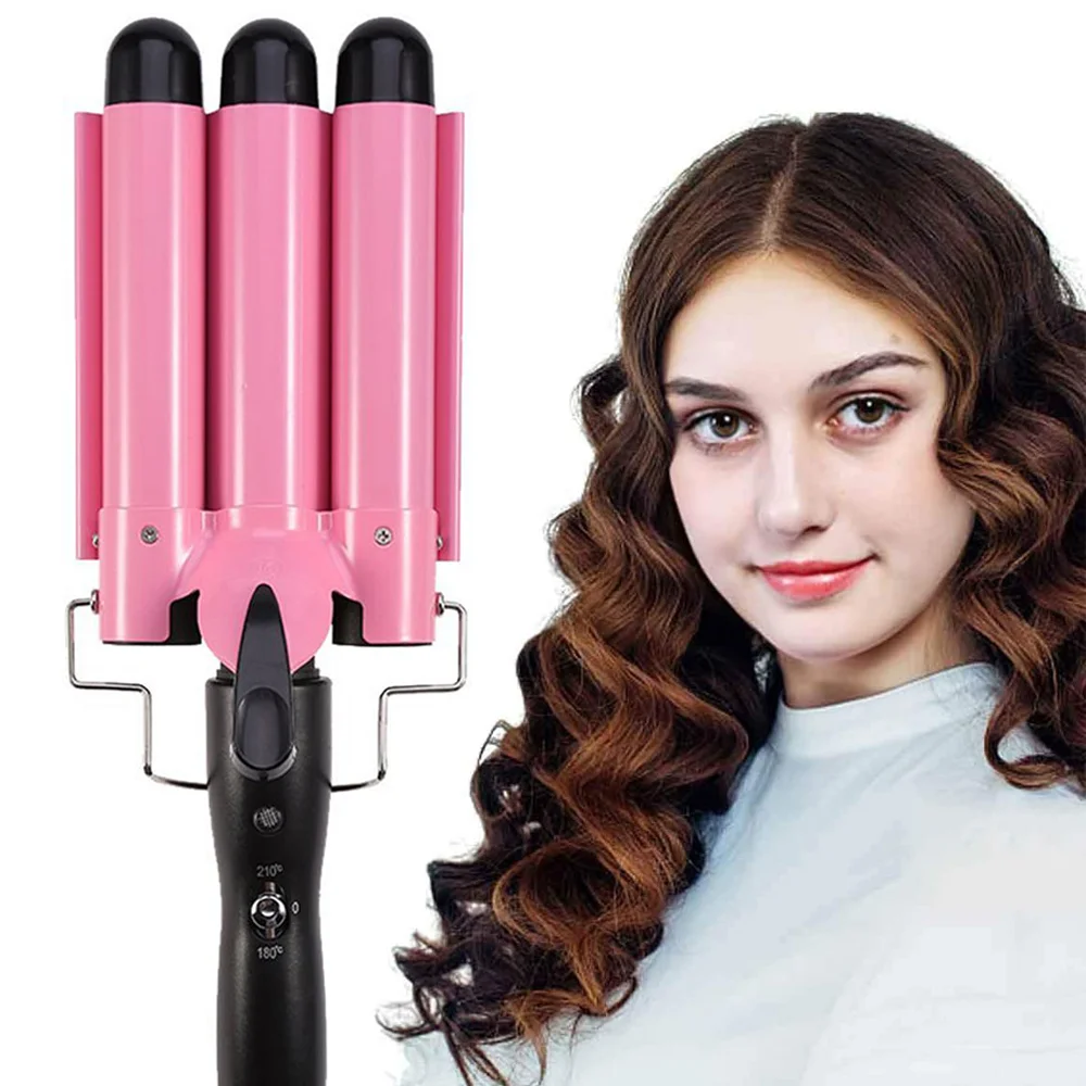 

Hair Curling Iron Automatic Perm Splint Ceramic Hair Curler 3 Barrel Hair Waver Curlers Rollers Styling Tools Hair Styler Wand