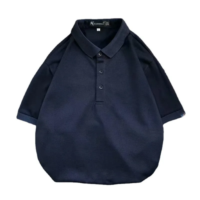 

Summer simple basic solid color polo shirt men's fashion brand casual lapel couple short sleeve T-shirt Hong Kong wind trend tee