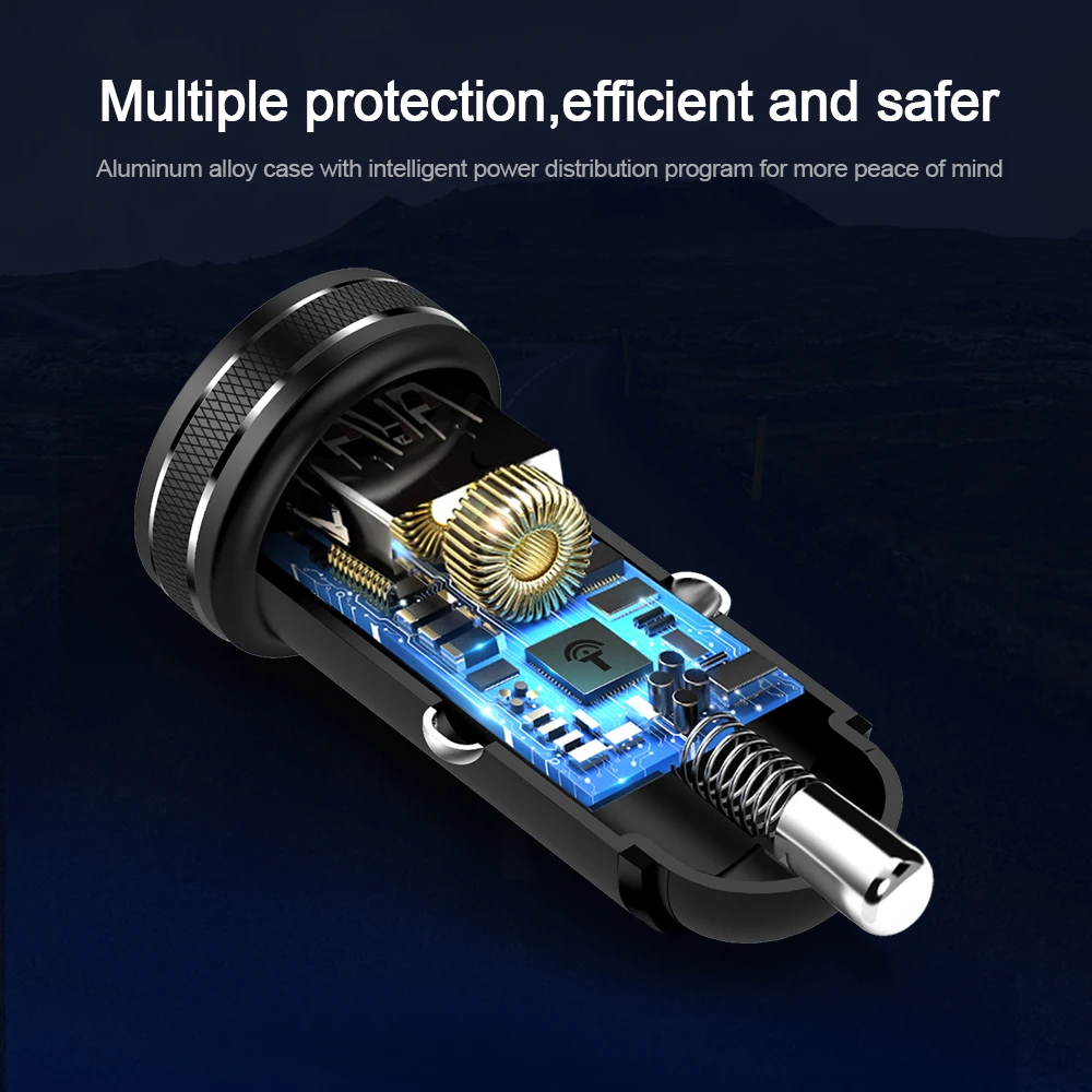 Rocketek Metal USB автомобильное зарядное устройство для планшета мобильного телефона GPS