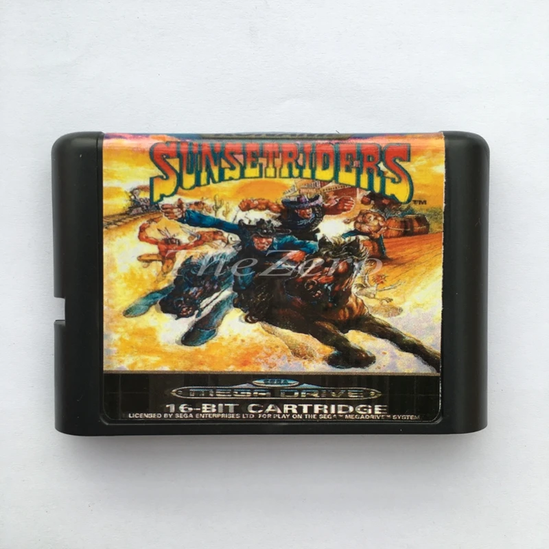 Sunsetriders корпус ЕС/JAP для 16-битной игровой карты системы Genesis Sega Mega Drive | Электроника