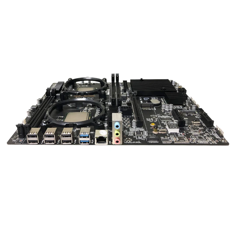 Bestellen SZMZ X58 Dual Motherboard LGA 1366 Mit 2 Pcs Intel Xeon L5520 CPU 2,26 GHz 4 Kerne 8 Threads 4 DDR3 RAM LGA1366 Server Placa Mae