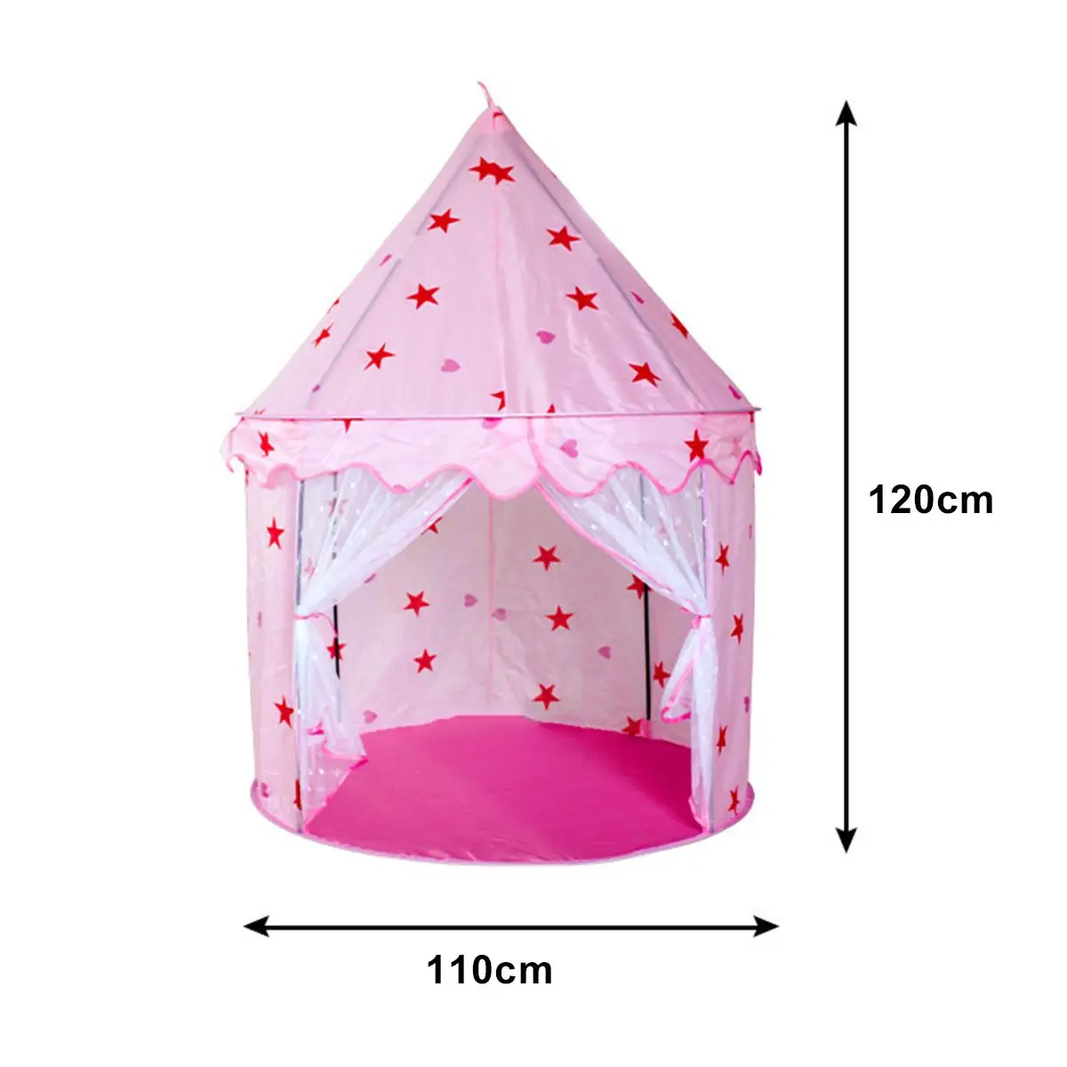 

110x120cm Play Tent Portable Foldable Tipi Prince Folding Tent Children Boy Cubby Play House Kids Gifts Outdoor Toy Tents Castle