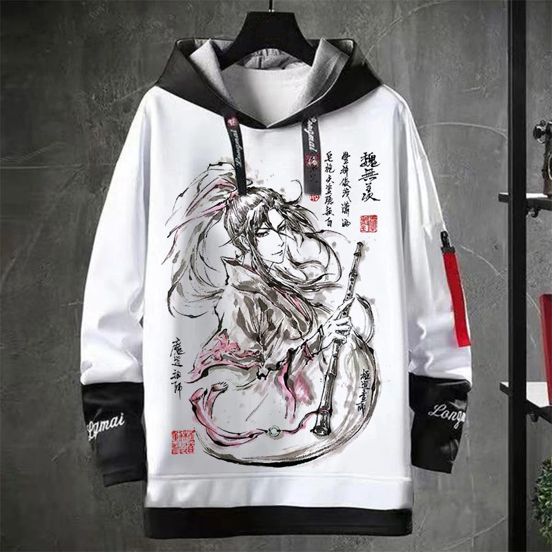 

Аниме Mo Dao Zu Shi Косплей костюмы Вэй усян Косплей Lan Wangji мужские толстовки белые мужские женские мужские толстовки с капюшоном