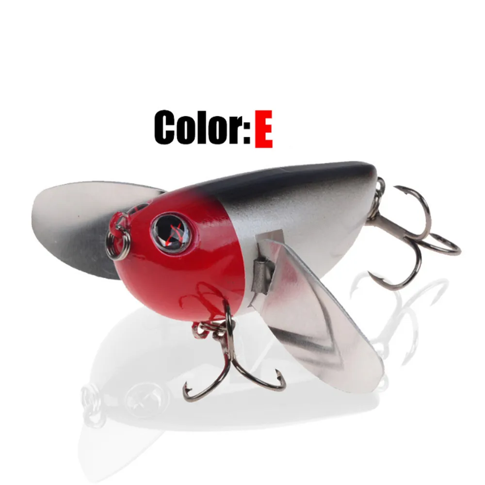 E 1 шт. Поверхностная приманка наживка 6 см 12,7 г плавающая наживка Топ воды Crankbait воблер, твердая Поппер приманка Whopper Plopper твердая приманка - Цвет: E