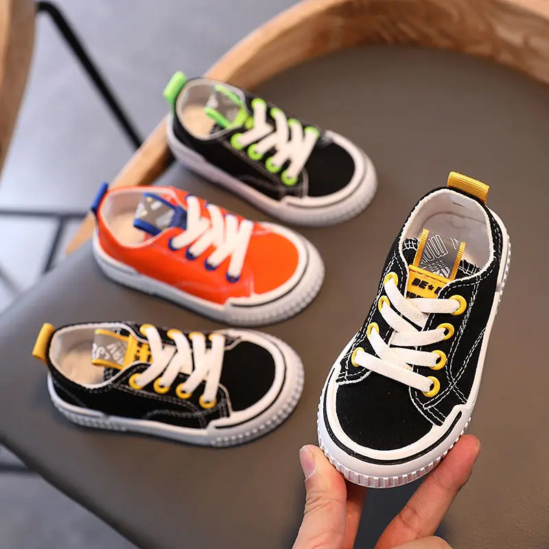 

Spring Autumn New Children's Canvas Shoes Casual Shoes Non-slip Overfoot Shoes Canvas Shoes Cartoon Kids Girl Cartoon Sneaker