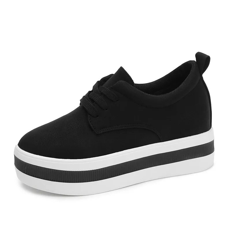 

2020 Spring New Women's Shoes British Style Platform Platform Shoes Women's Wild Increase Leisure Students Popular Single Shoes