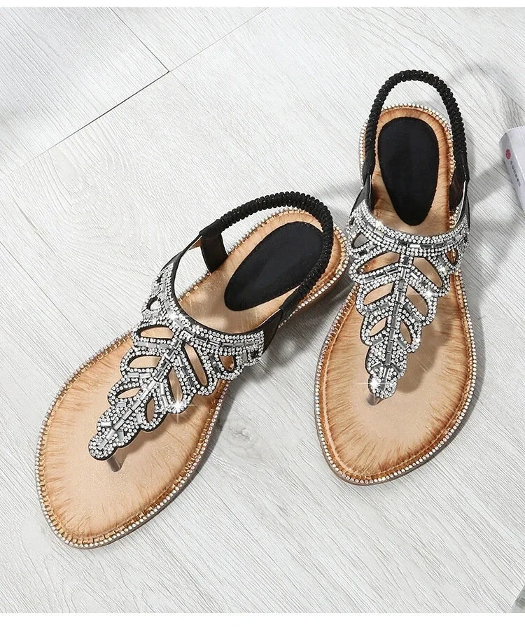 

Flat Sandal Shoe Clogs Wedge Flip Flops Platform Large Size 2021 Women's Summer Heels Without Rhinestone Spring Corrective Big F