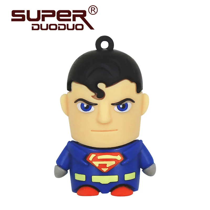 M5-Superman Мультяшный супергерой USB флэш-накопитель 8 ГБ 16 ГБ 32 ГБ 64 Гб Железный человек флэш-память Бэтмен Флешка Капитан Америка 128 ГБ - Цвет: M5-Superman