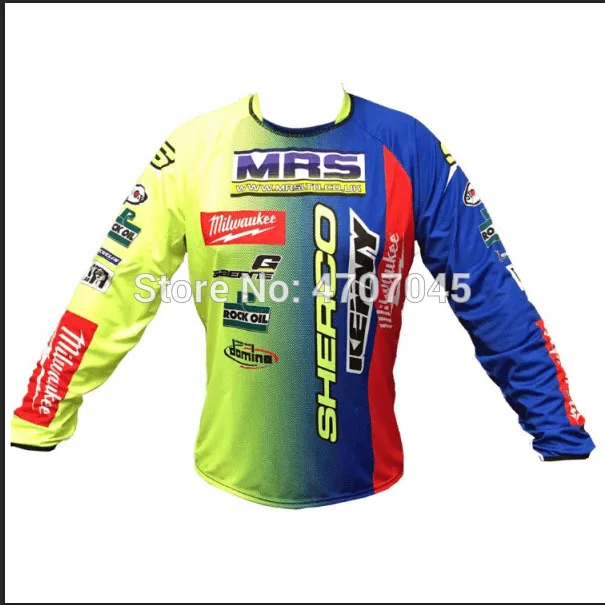 mtb Джерси moto cross Jersey Майо ciclismo hombre dh moto mtb Горные Джерси внедорожные горные spexcel clycling - Цвет: Зеленый