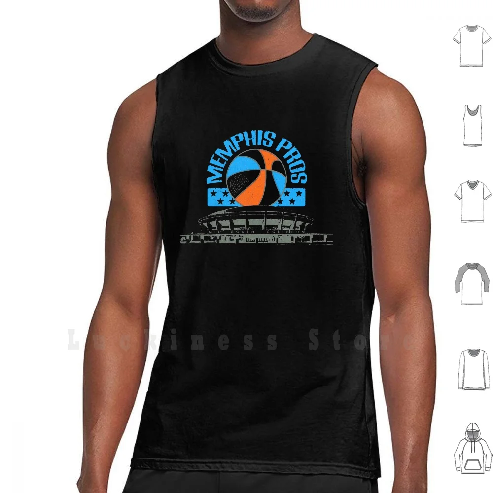 Memphis Pros Tank Tops Vest Sleeveless Aba Memphis Pros American Basketball Association Sports