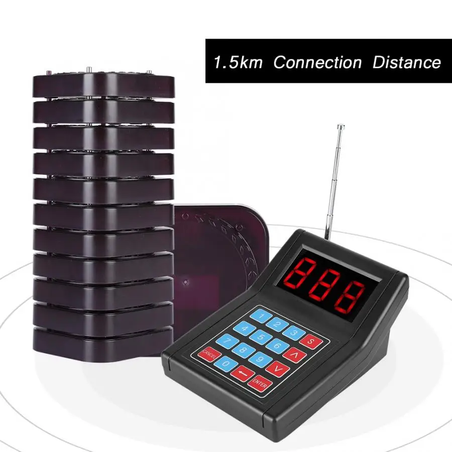 Система вызова пейджеров 1 для 10 Гостевая система персонального 999 каналов