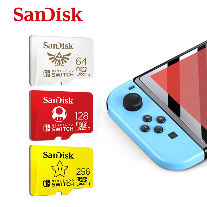 SanDisk 256 Гб MicroSD карта Марио тема 128 Высокая скорость 64 TF памяти для Nintendo Switch cartao de