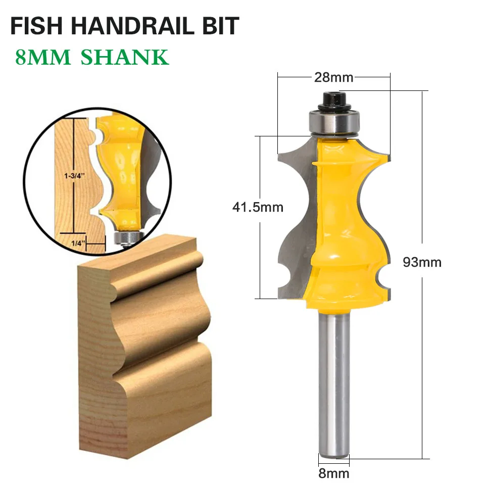 Высокое качество 1 шт. 8 мм хвостовик промышленный деревянный электрорезак