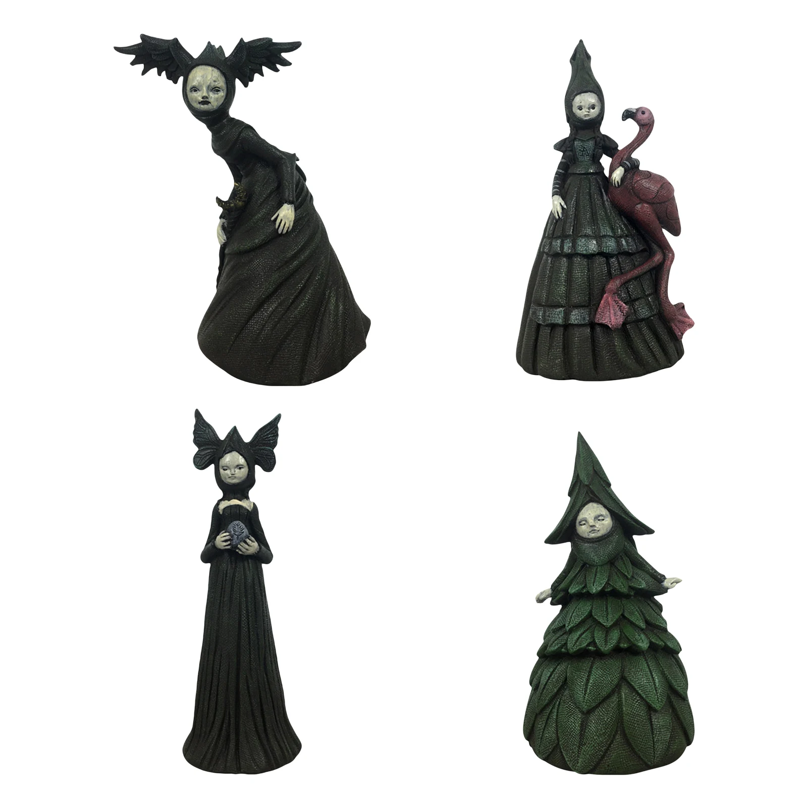 

Modern Halloween Nightmare Witch Statue Craft Tabletop Cute Witch Decor Witch Resin Sculpture For Fairy Garden Respectable
