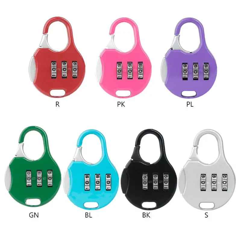 1/7 шт. 3 цифр Комбинации замок номер кодовый беззаботных путешествий безопасный |
