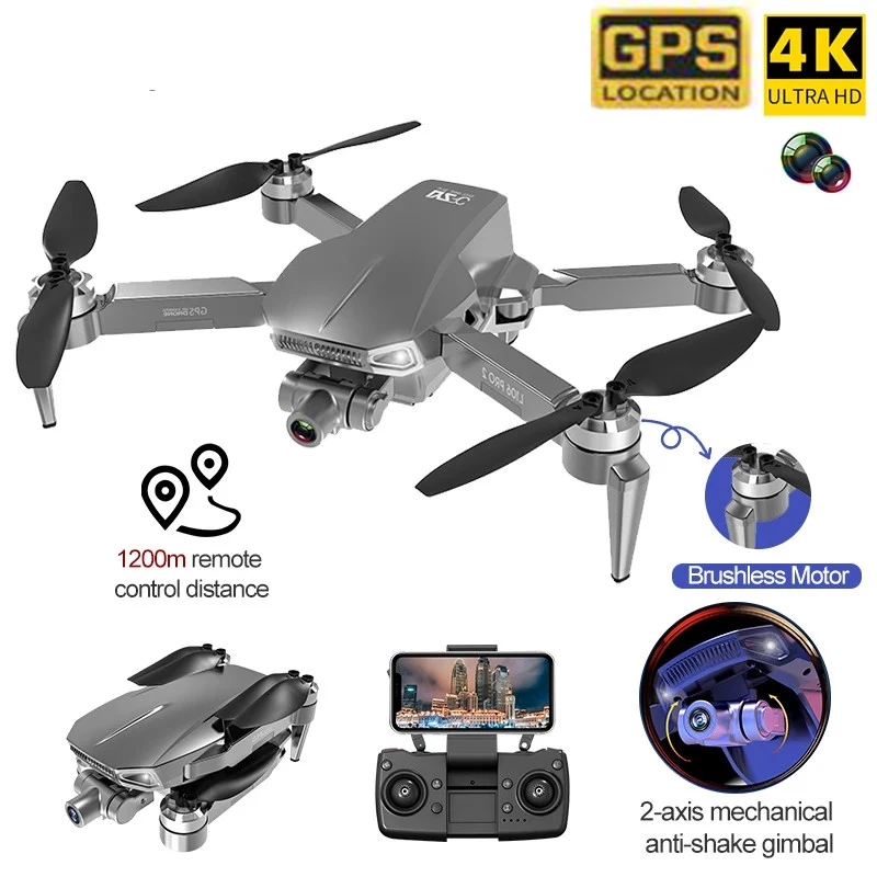 

Квадрокоптер L106 Pro2 складной, 4K камера, GPS FPV