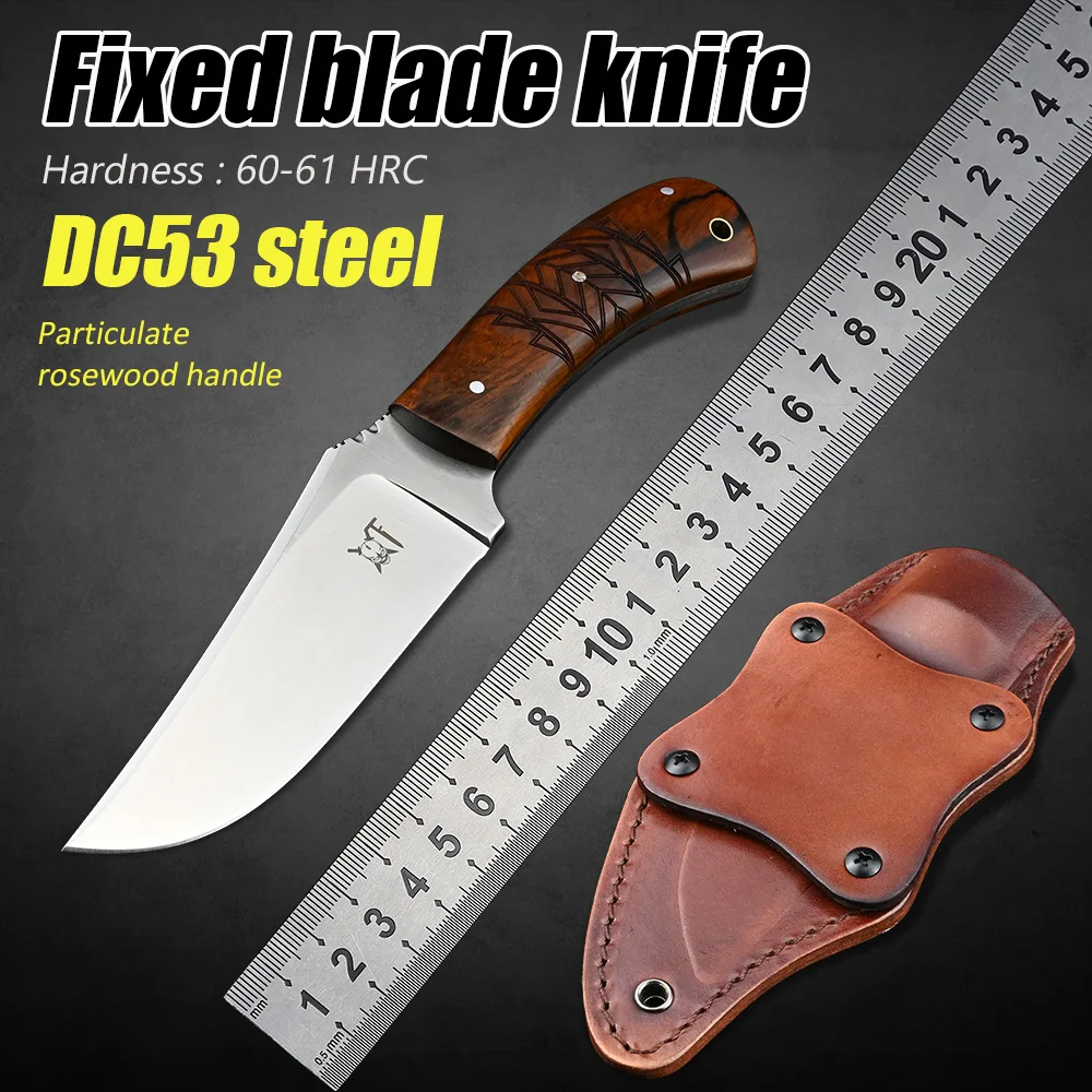 

DC53 Steel Fixed Blade Knife Hunting Survival Camping Utility EDC Hand Tool Self Defense Tactical Military Knife