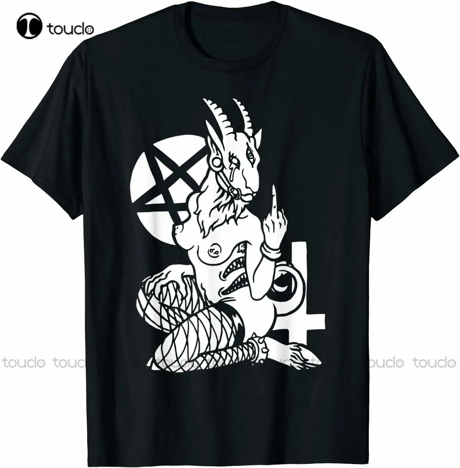 New Bdsm Sigil Of Baphomet Goat Of Womendes Satan Dark Goth T-Shirt Trending 2021 Shirts For Women Big And Tall Cotton Tee S-5Xl
