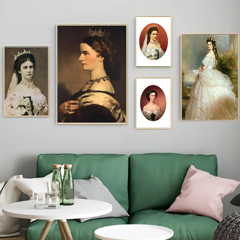 Постеры с принцессой Бавария Sissi Элизабет Амалия эвгении Картина на холсте