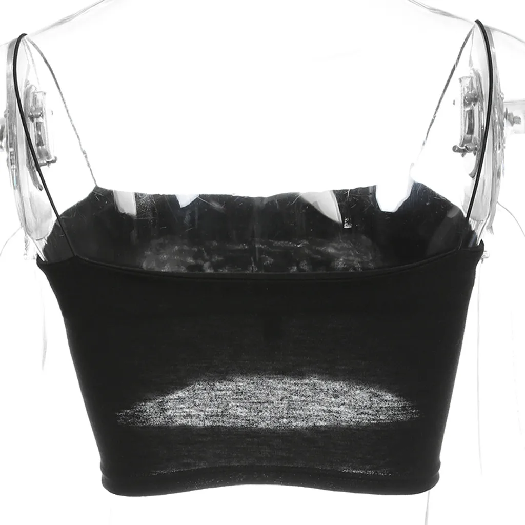 

Women Solid Sleeveless Overlap Cross Sling Crop Tank Top Vest Sexy Bra Crop Top Bustier Camisole Female Tanks
