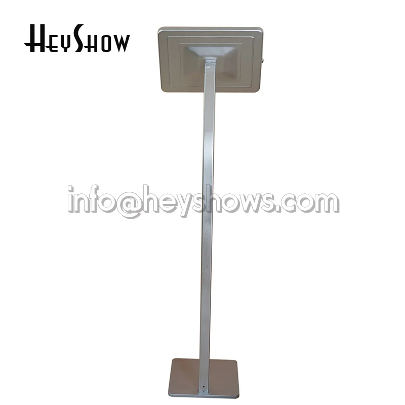 Flexible Metal Tablet Security Lock Ipad Floor Stand Display Enclosure Case Bracket Kiosk Anti-Theft Housing For Ipad Pro 12.9