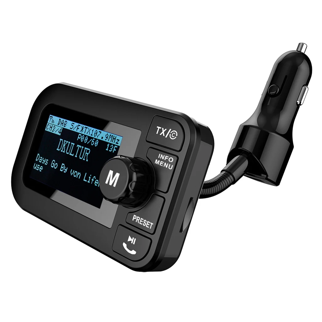 Magaideal в автомобиле DAB + цифровой радиоадаптер fm передатчик Bluetooth