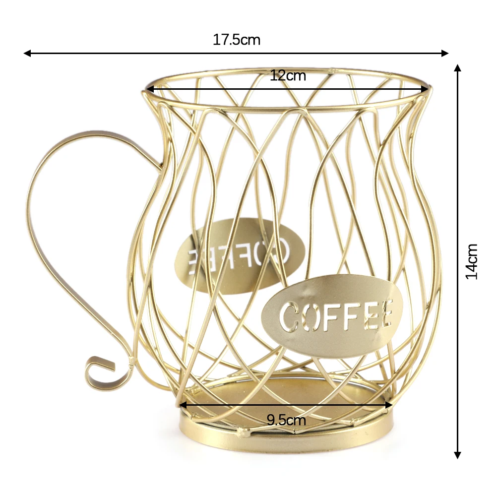 

Universal Coffee Capsule Storage Basket Vintage Coffee Pod Storage Box Black For Cafe Restaurant Tea Room Kitchen