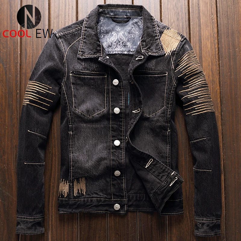 

Мужская джинсовая куртка в европейском стиле, размеры до XXXL