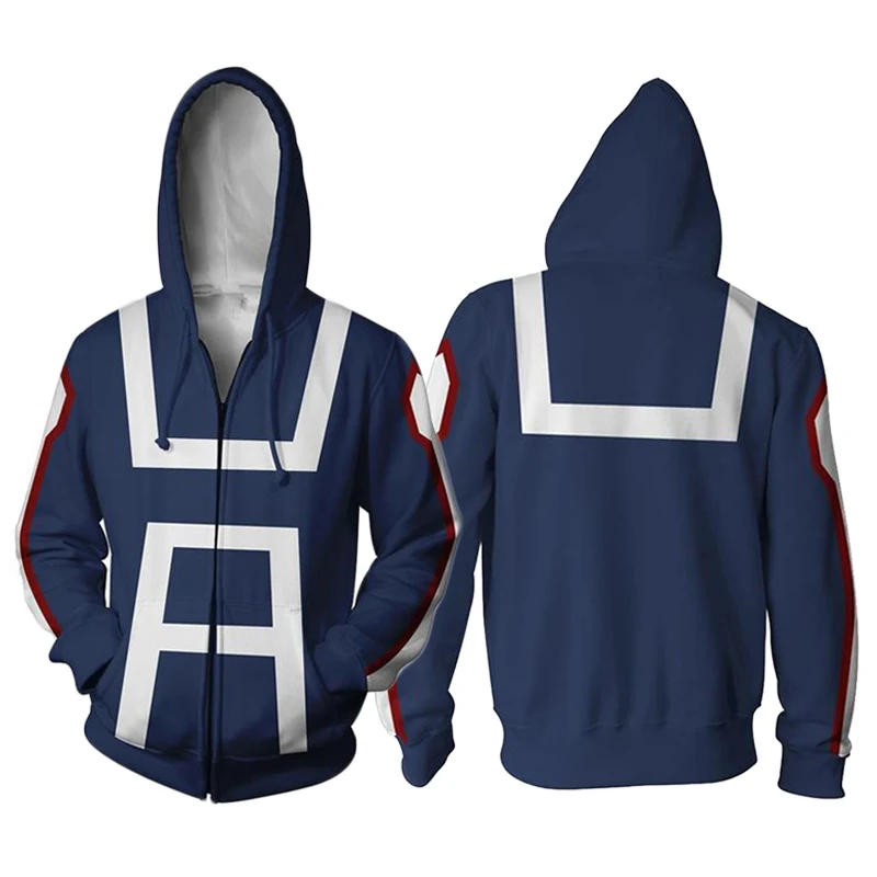 

Толстовка с капюшоном с надписью «My Hero academic»; Костюм для костюмированной вечеринки; Детский костюм на молнии с 3D принтом для взрослых; Толст...